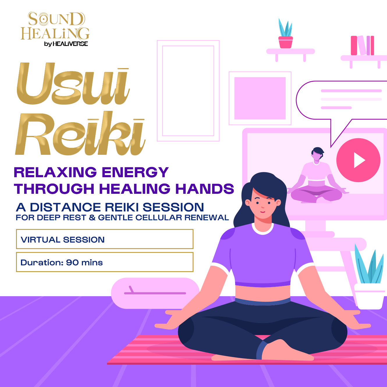 Usui Reiki Relaxation (Virtual Session 1:1 | GMT +7)
